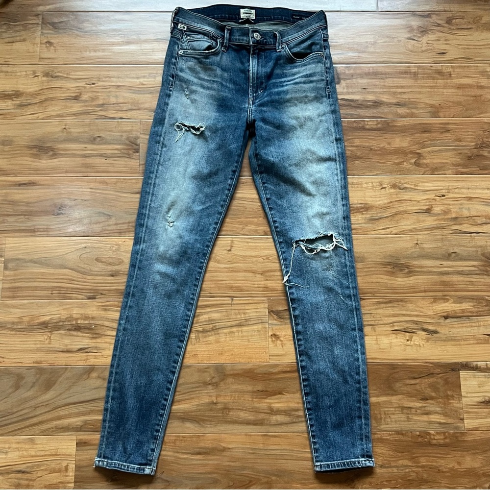 Citizens of Humanity High Rise Distressed Skinny Jeans